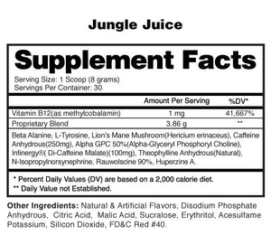 Stim Lord Jungle Juice Supplement Facts